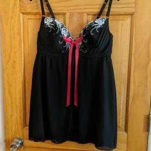 Black and red lingerie